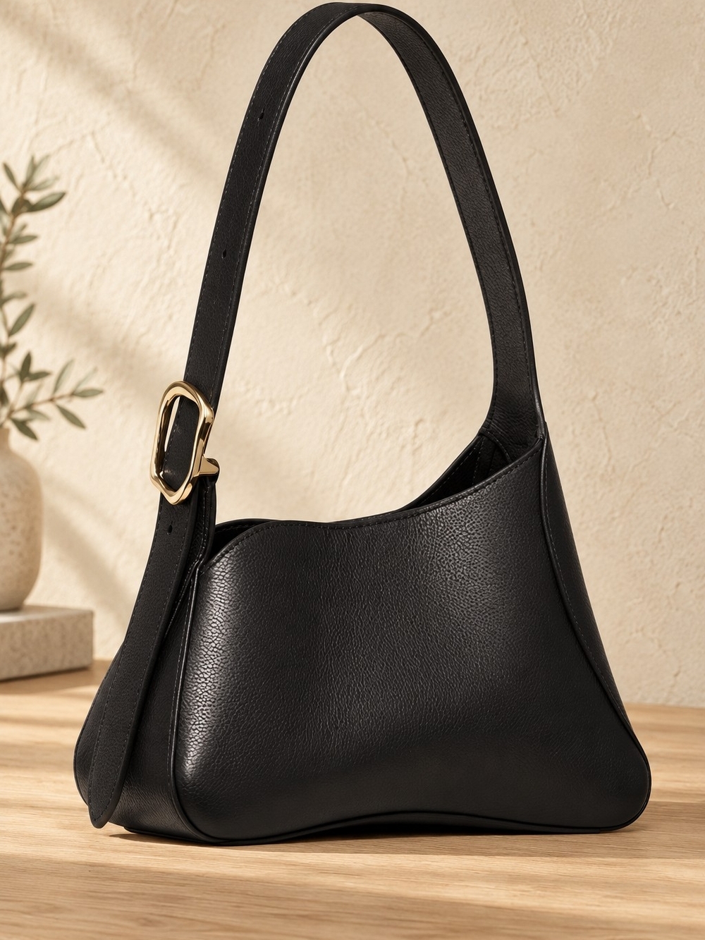kate spade Black Shoulder Bag with Gold-Tone Buckle